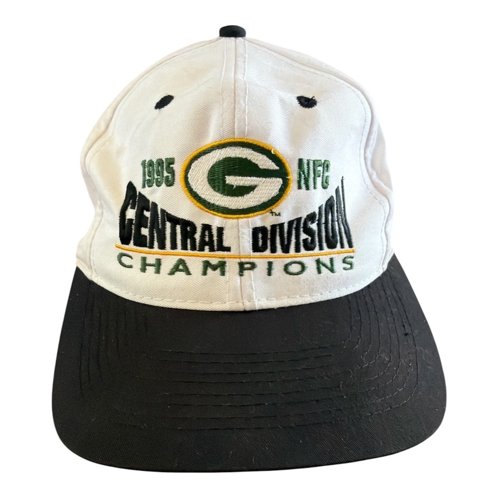 Vintage Green Bay Packers Hat Cap Snap Back NFL 1995 NFC Central Champions 90s